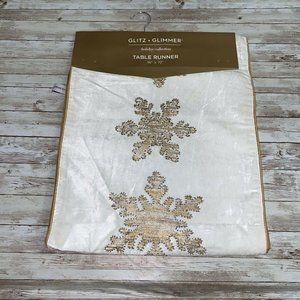 GLITZ & GLIMMER Christmas Holiday Tablerun…